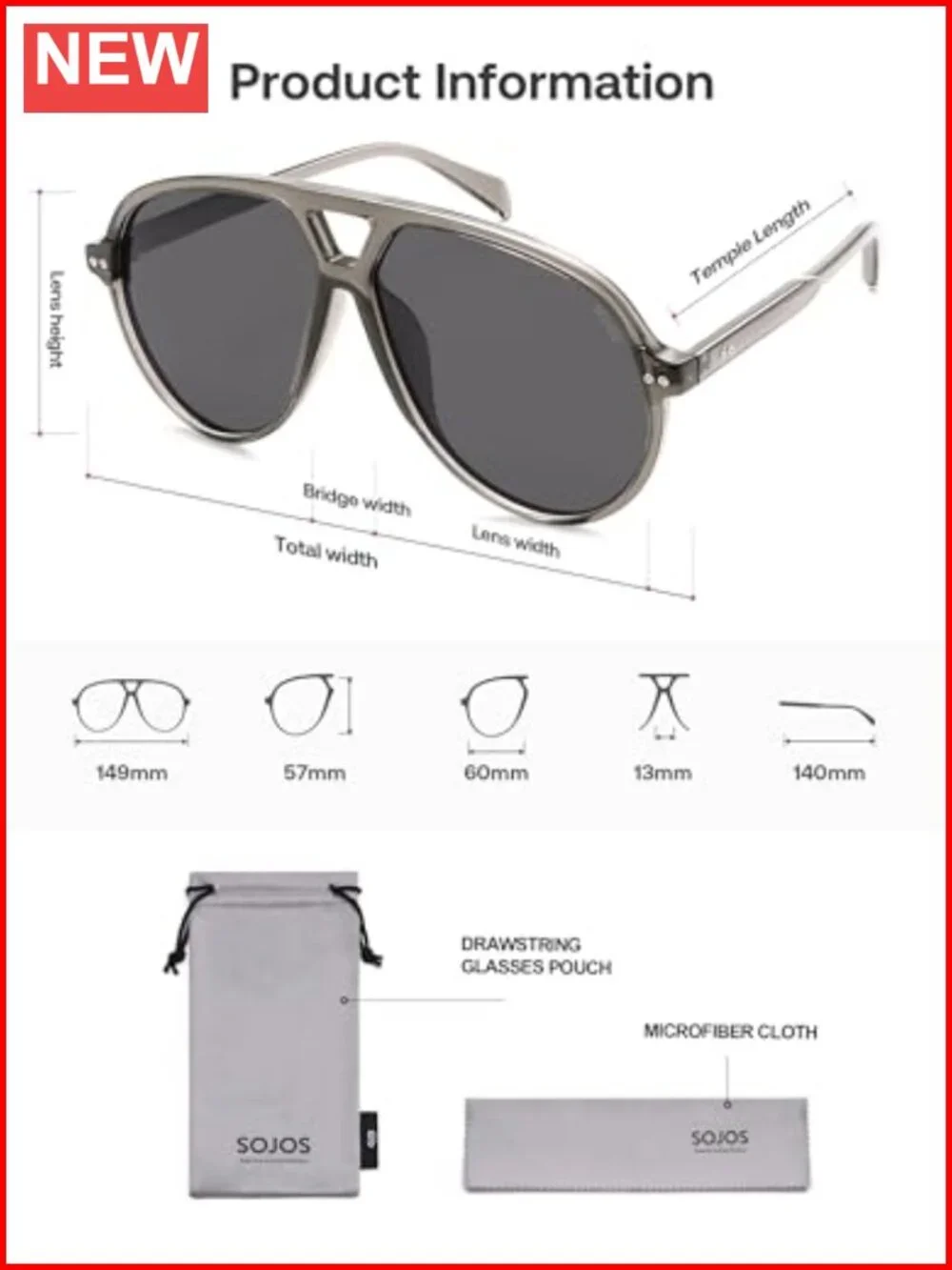 Oversized Retro Aviator Sunglasses with UV400 Protection